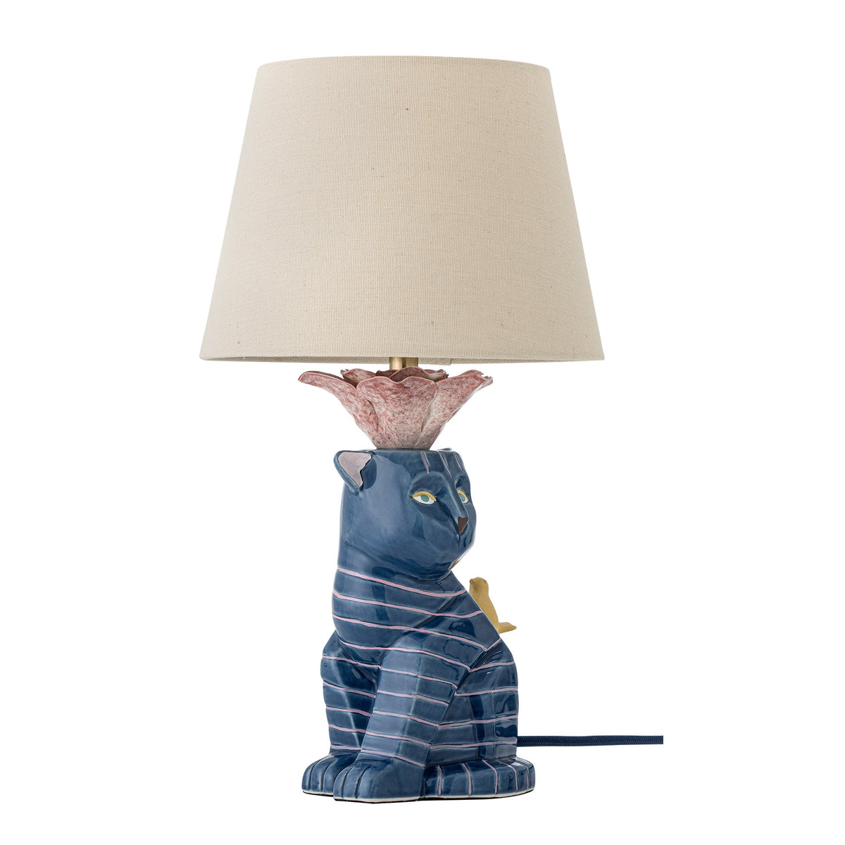 Eri Tischlampe, Blau, Steingut in Blue präsentiert im Onlineshop von KAQTU Design AG. Tischleuchte ist von Bloomingville