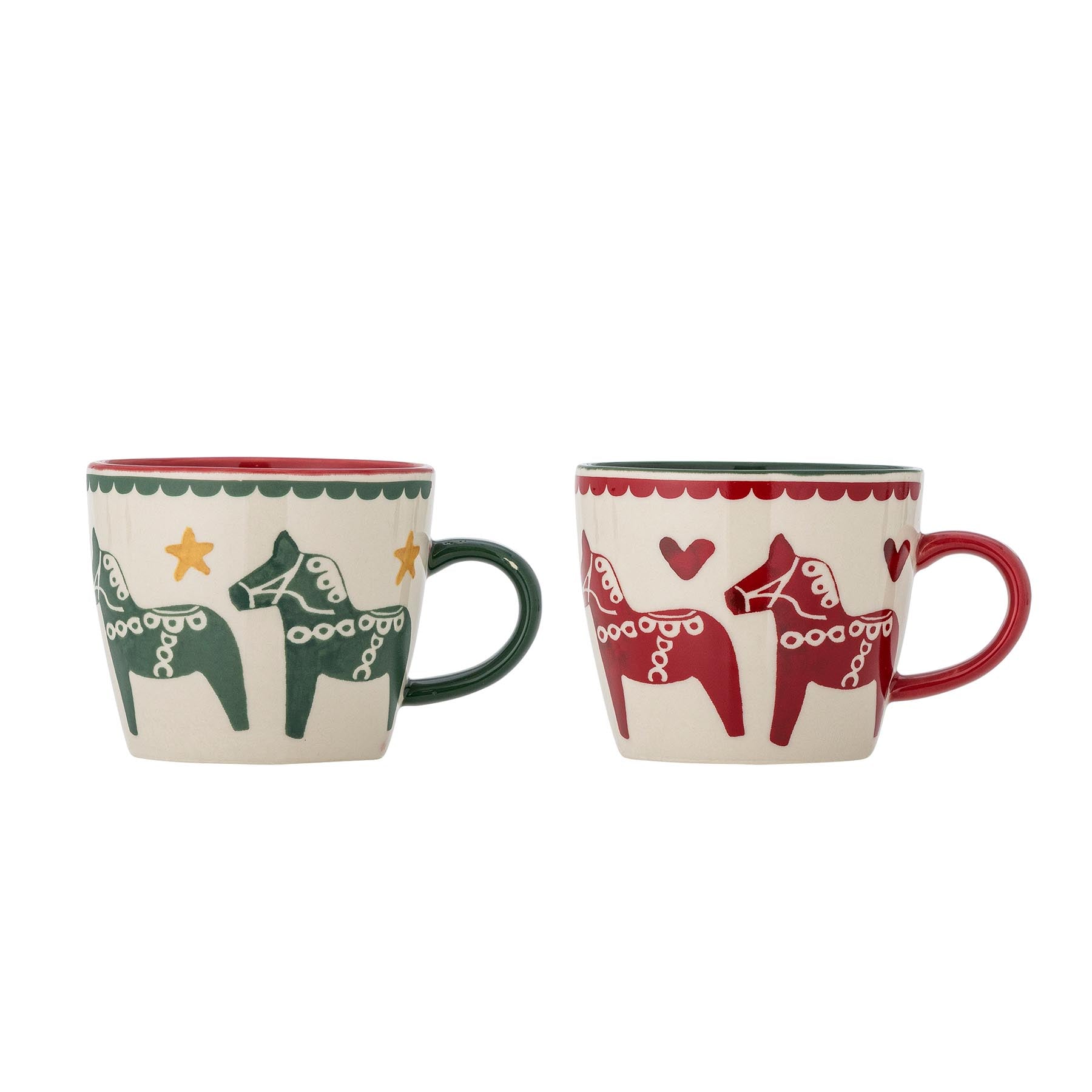 Siffer Becher, Bunt, Steingut in Multi präsentiert im Onlineshop von KAQTU Design AG. Tasse ist von Bloomingville
