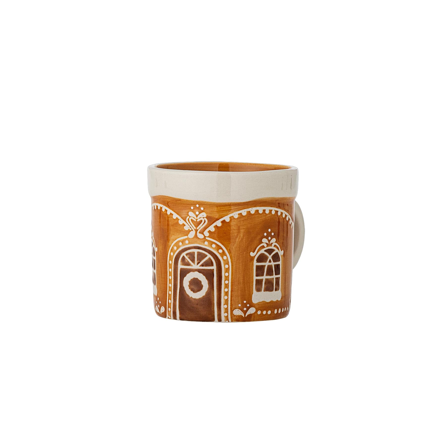 Gina Becher, Braun, Steingut in Brown präsentiert im Onlineshop von KAQTU Design AG. Tasse ist von Bloomingville