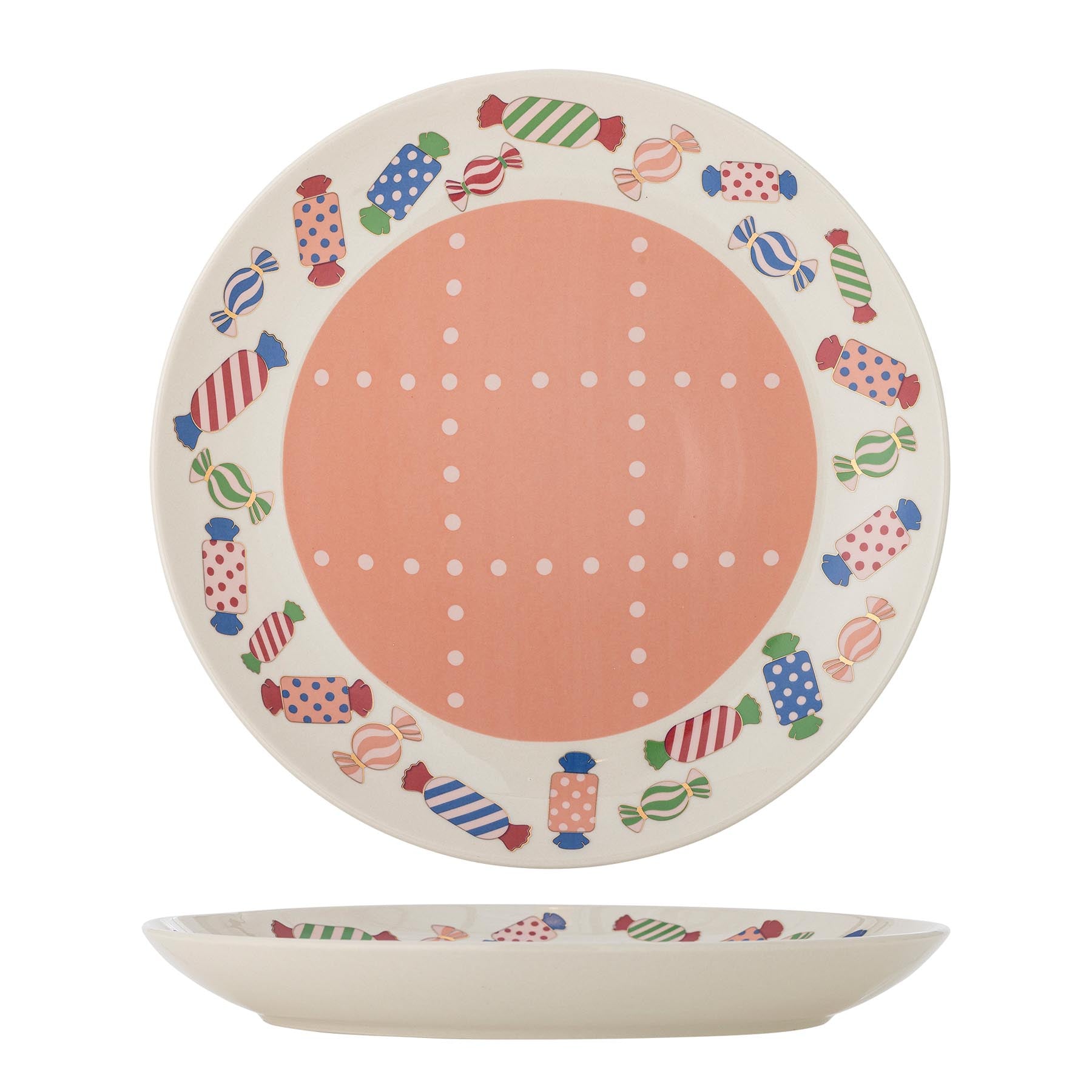 Caramella Teller, Bunt, Steingut in Multi präsentiert im Onlineshop von KAQTU Design AG. Teller ist von Bloomingville