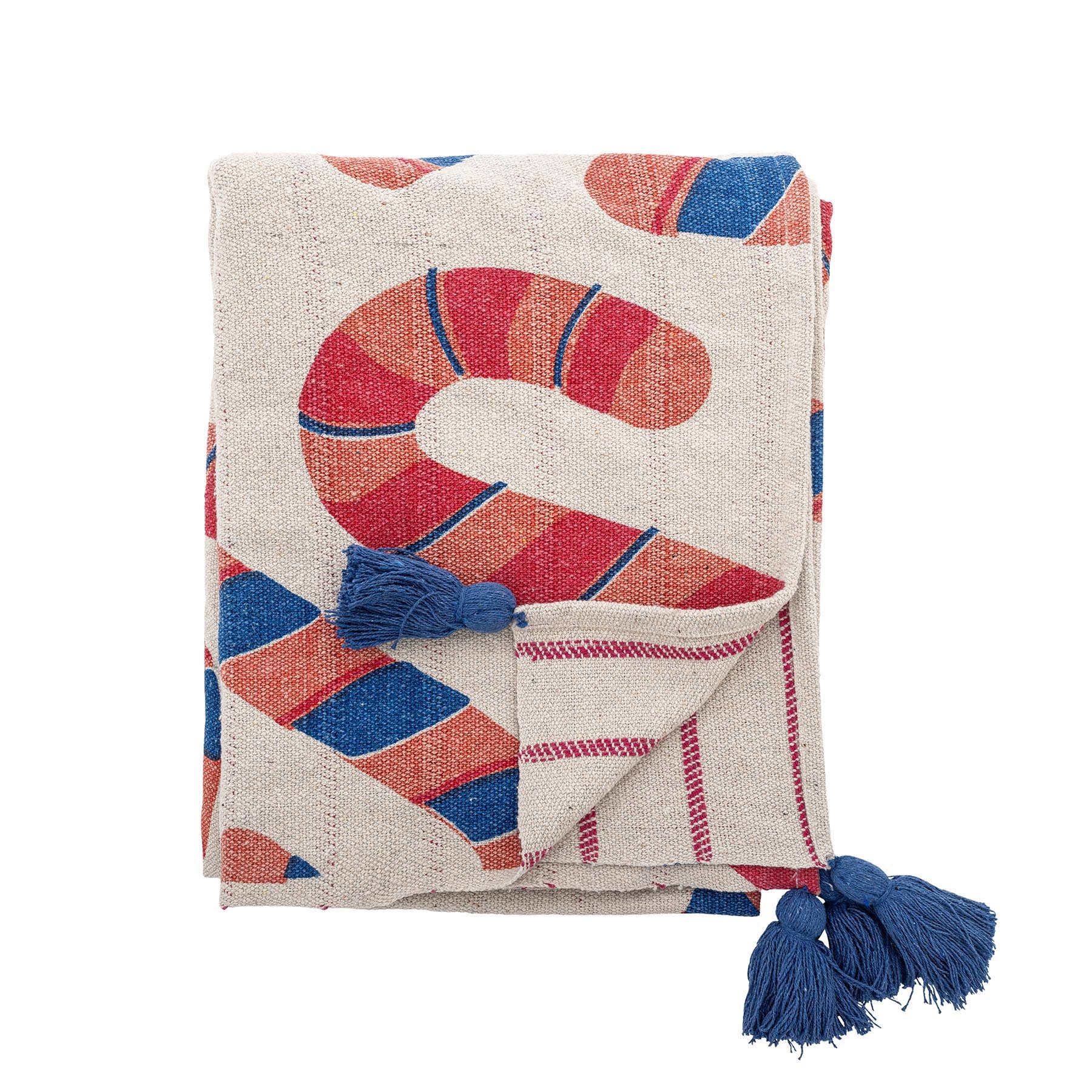 Candice Decke, Bunt, Recycelte Baumwolle in Multi präsentiert im Onlineshop von KAQTU Design AG. Bettüberwurf ist von Bloomingville