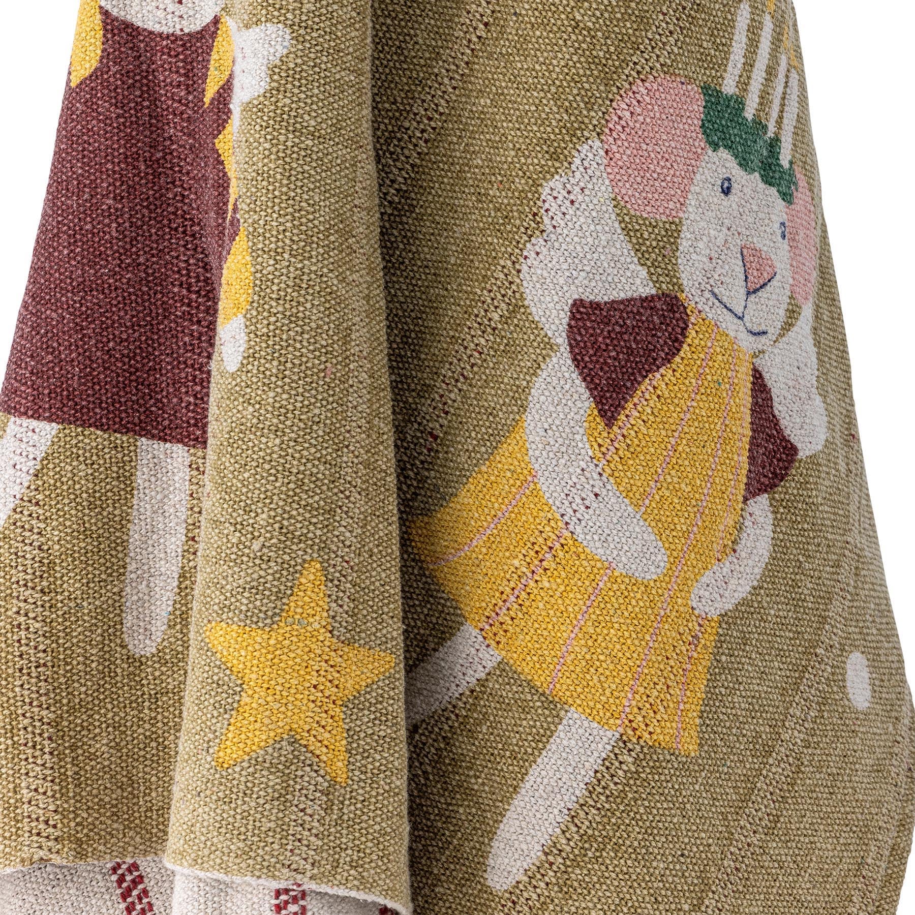 Peo Decke, Bunt, Recycelte Baumwolle in Multi präsentiert im Onlineshop von KAQTU Design AG. Bettüberwurf ist von Bloomingville
