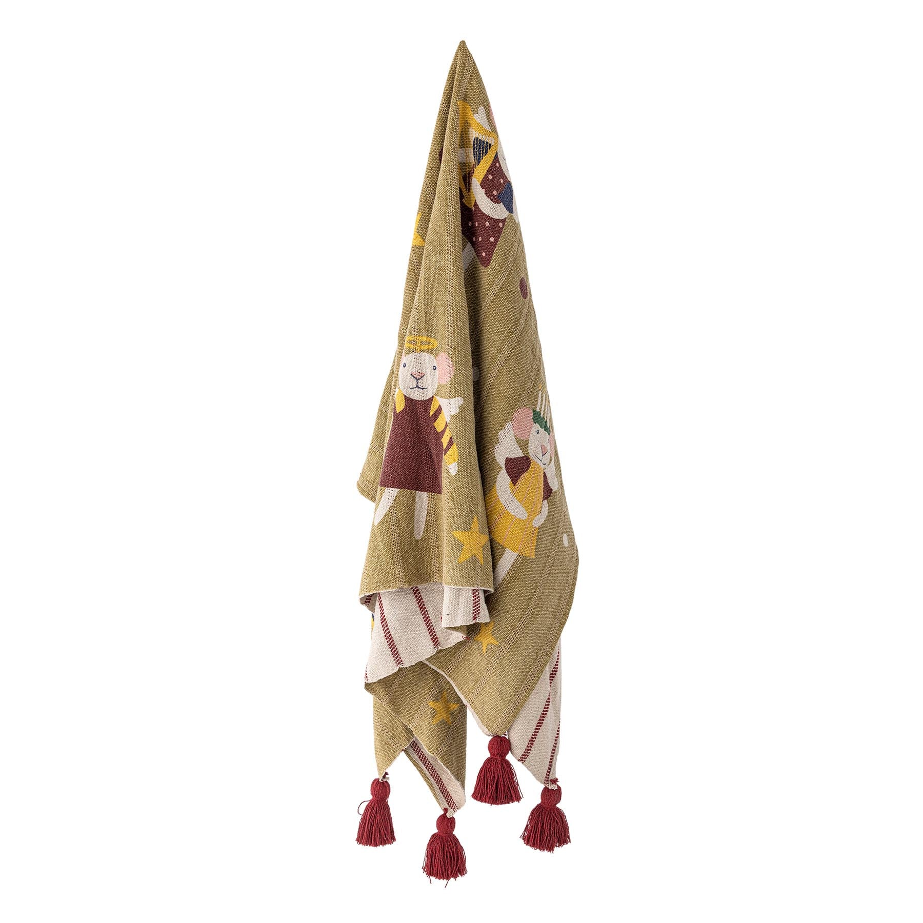 Peo Decke, Bunt, Recycelte Baumwolle in Multi präsentiert im Onlineshop von KAQTU Design AG. Bettüberwurf ist von Bloomingville