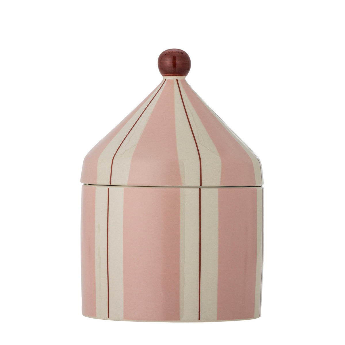 Cimmi Gefäss mit Deckel, Rose, Steingut in Rose präsentiert im Onlineshop von KAQTU Design AG. Kanne ist von Bloomingville Mini