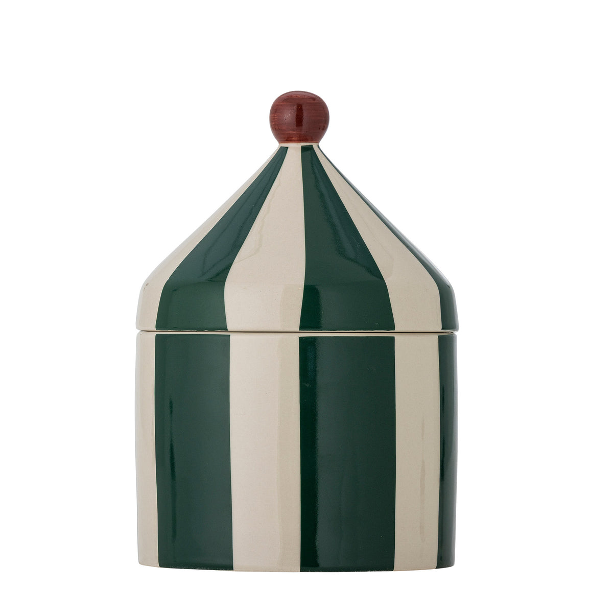 Cimmi Gefäss mit Deckel, Grün, Steingut in Green präsentiert im Onlineshop von KAQTU Design AG. Kanne ist von Bloomingville Mini