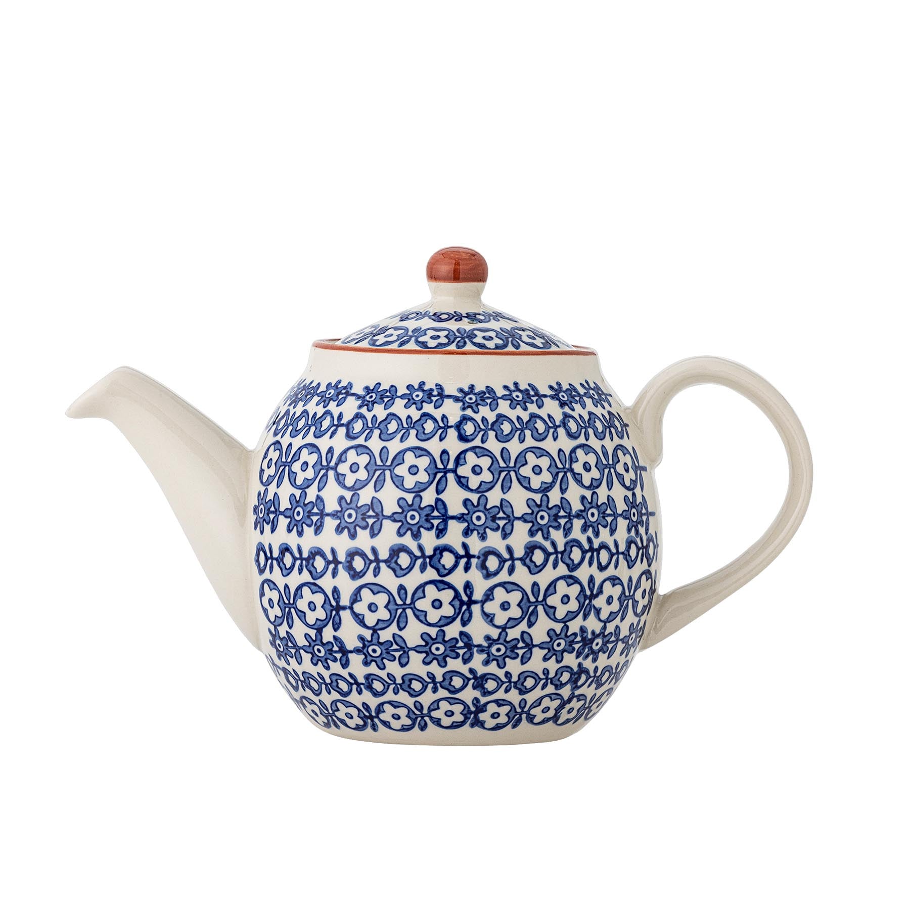 Karine Teekanne, Blau, Steingut in Blue präsentiert im Onlineshop von KAQTU Design AG. Käsezubehör ist von Bloomingville