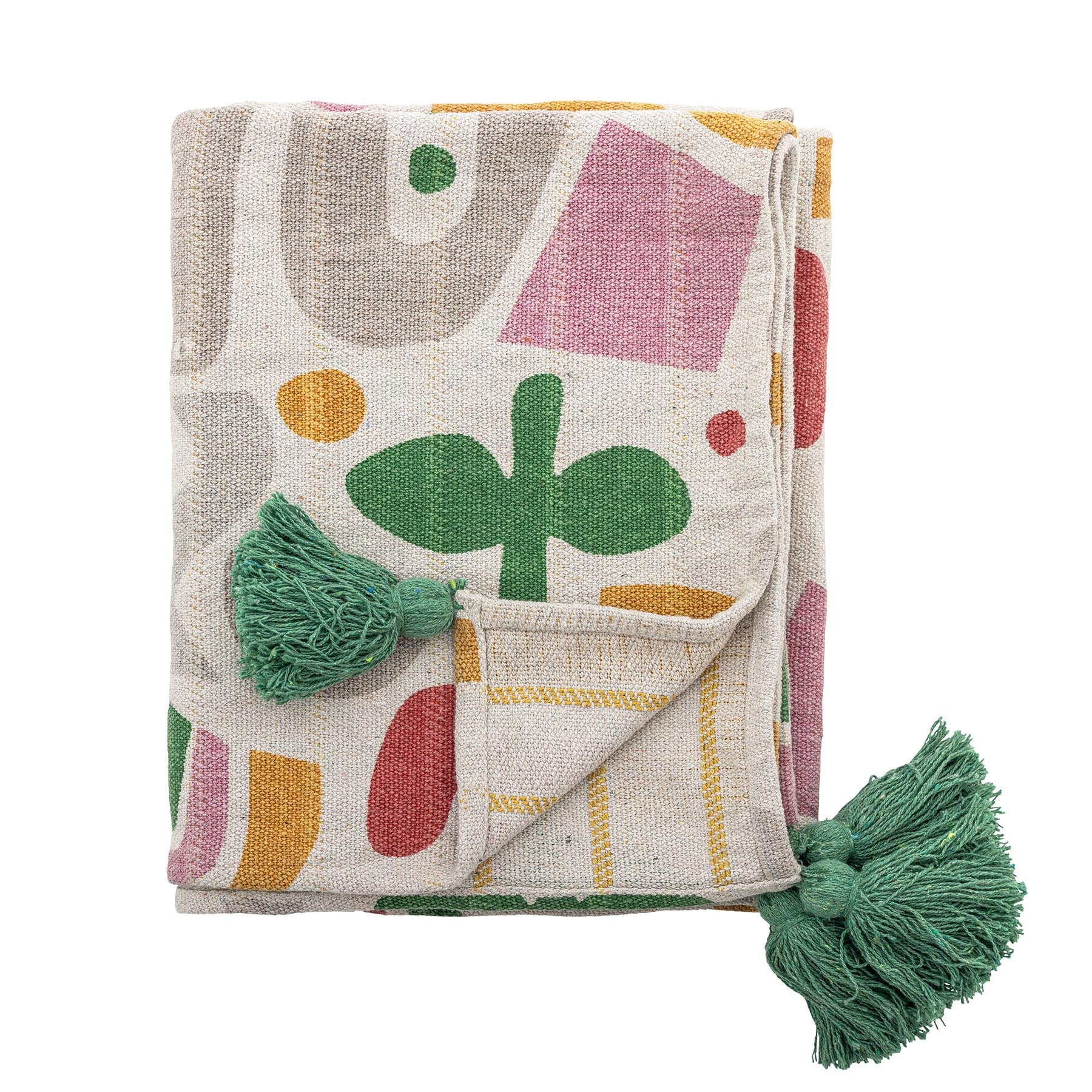 Filur Decke, Bunt, Recycelte Baumwolle in Multi präsentiert im Onlineshop von KAQTU Design AG. Bettüberwurf ist von Bloomingville Mini