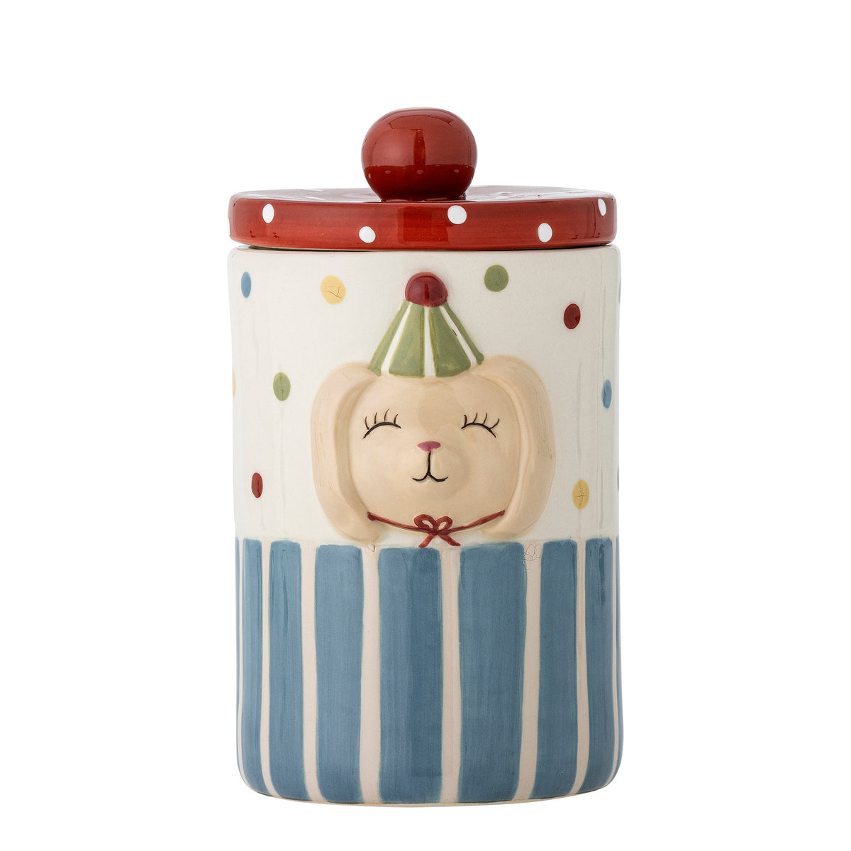 Party Gefäss mit Deckel, Bunt, Steingut in Multi präsentiert im Onlineshop von KAQTU Design AG. Kanne ist von Bloomingville Mini