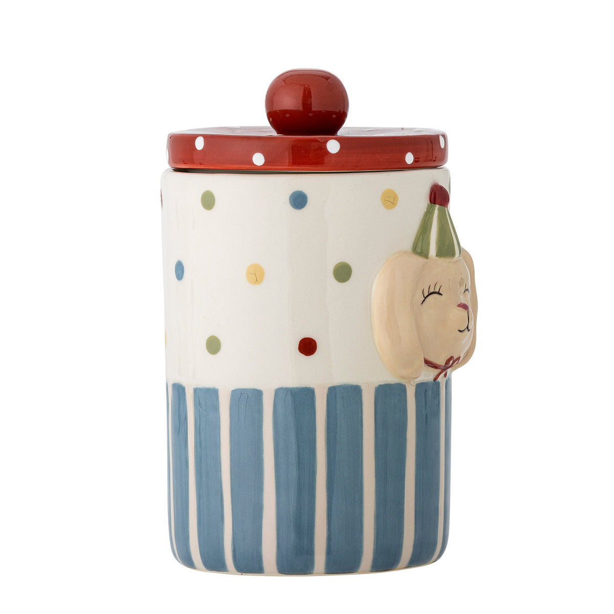 Party Gefäss mit Deckel, Bunt, Steingut in Multi präsentiert im Onlineshop von KAQTU Design AG. Kanne ist von Bloomingville Mini