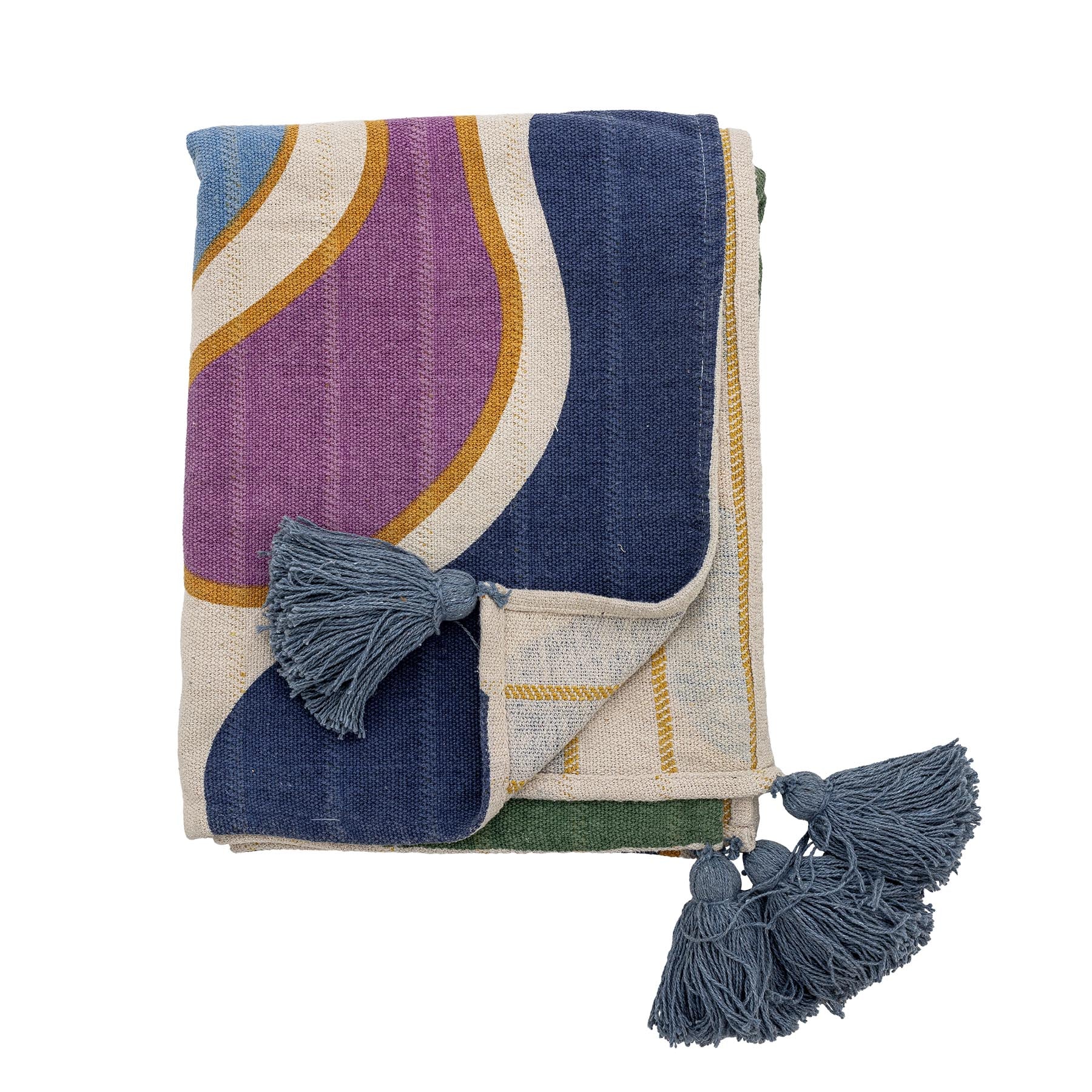 Salacia Decke, Bunt, Recycelte Baumwolle in Multi präsentiert im Onlineshop von KAQTU Design AG. Bettüberwurf ist von Bloomingville