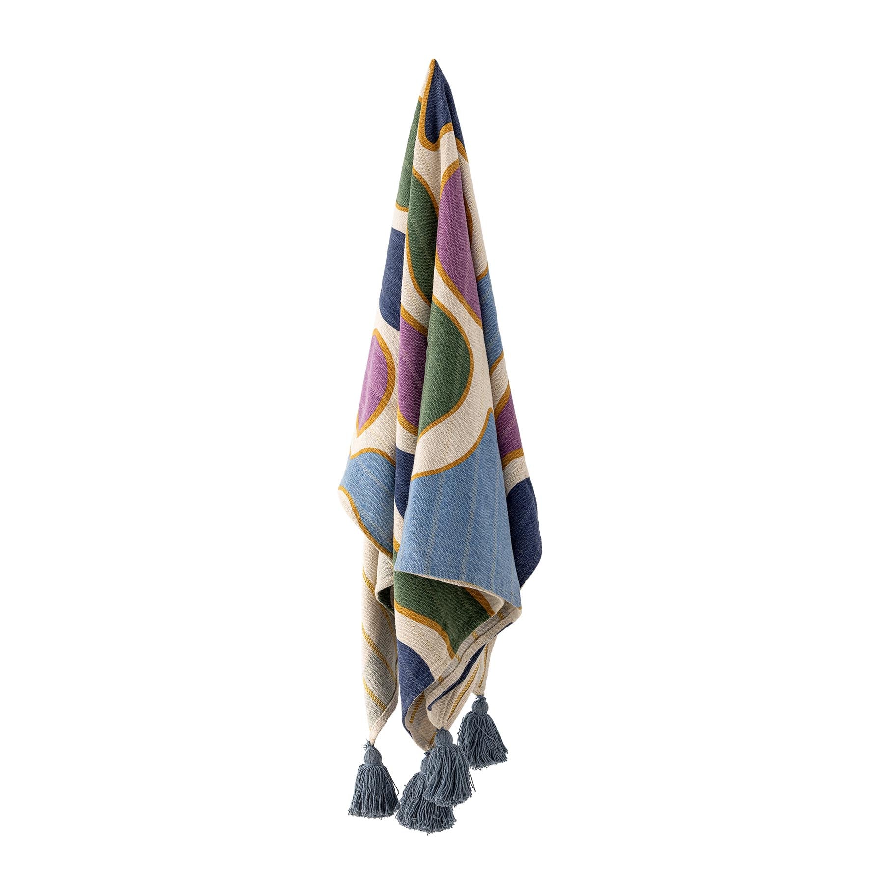 Salacia Decke, Bunt, Recycelte Baumwolle in Multi präsentiert im Onlineshop von KAQTU Design AG. Bettüberwurf ist von Bloomingville