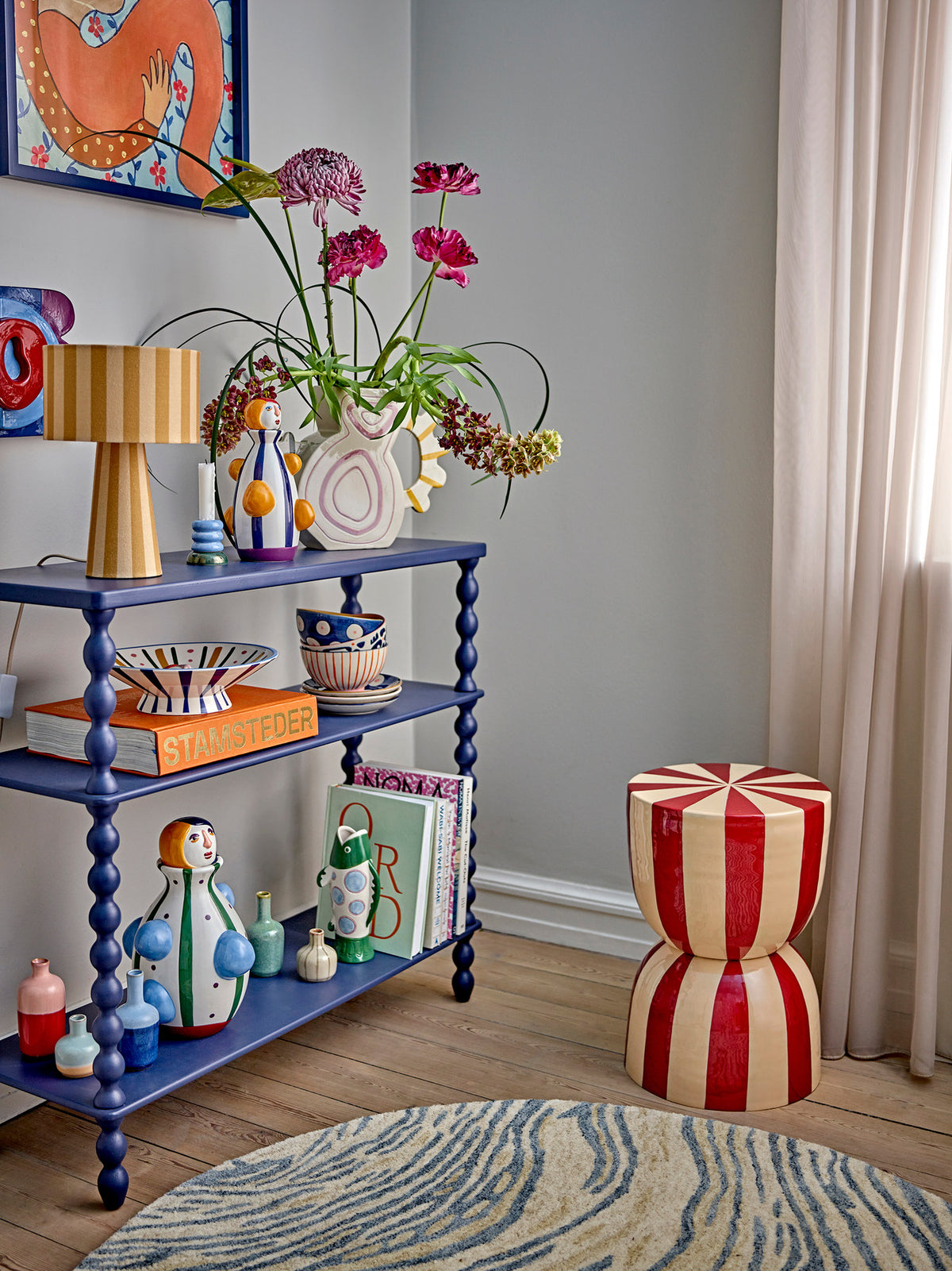 Irving Vase, Bunt, Steingut in Multi präsentiert im Onlineshop von KAQTU Design AG. Vase ist von Bloomingville