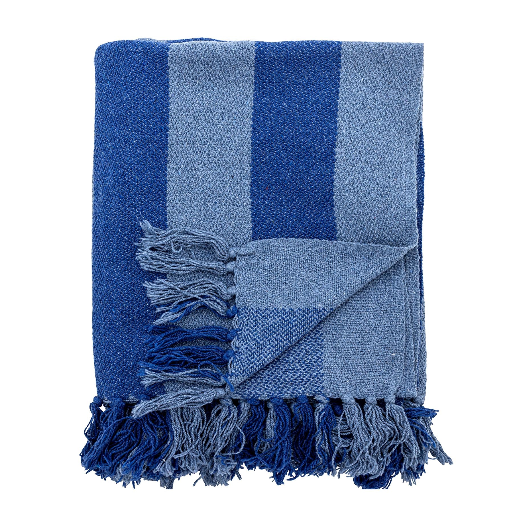Frello Decke, Blau, Recycelte Baumwolle in Blue präsentiert im Onlineshop von KAQTU Design AG. Bettüberwurf ist von Bloomingville