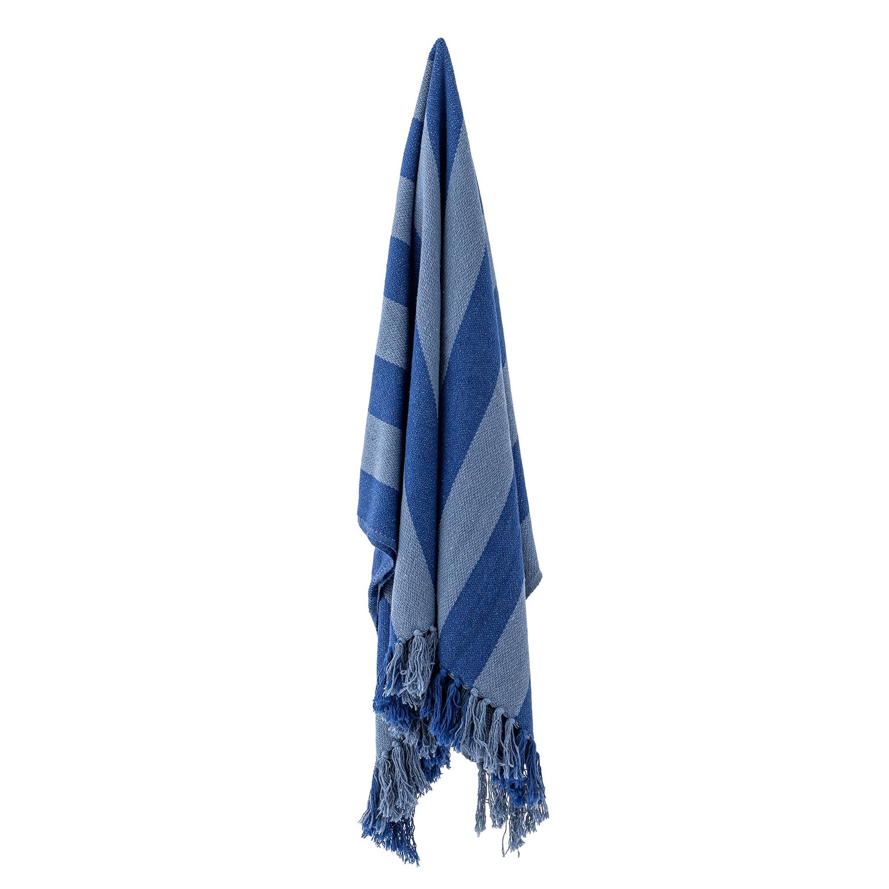 Frello Decke, Blau, Recycelte Baumwolle in Blue präsentiert im Onlineshop von KAQTU Design AG. Bettüberwurf ist von Bloomingville