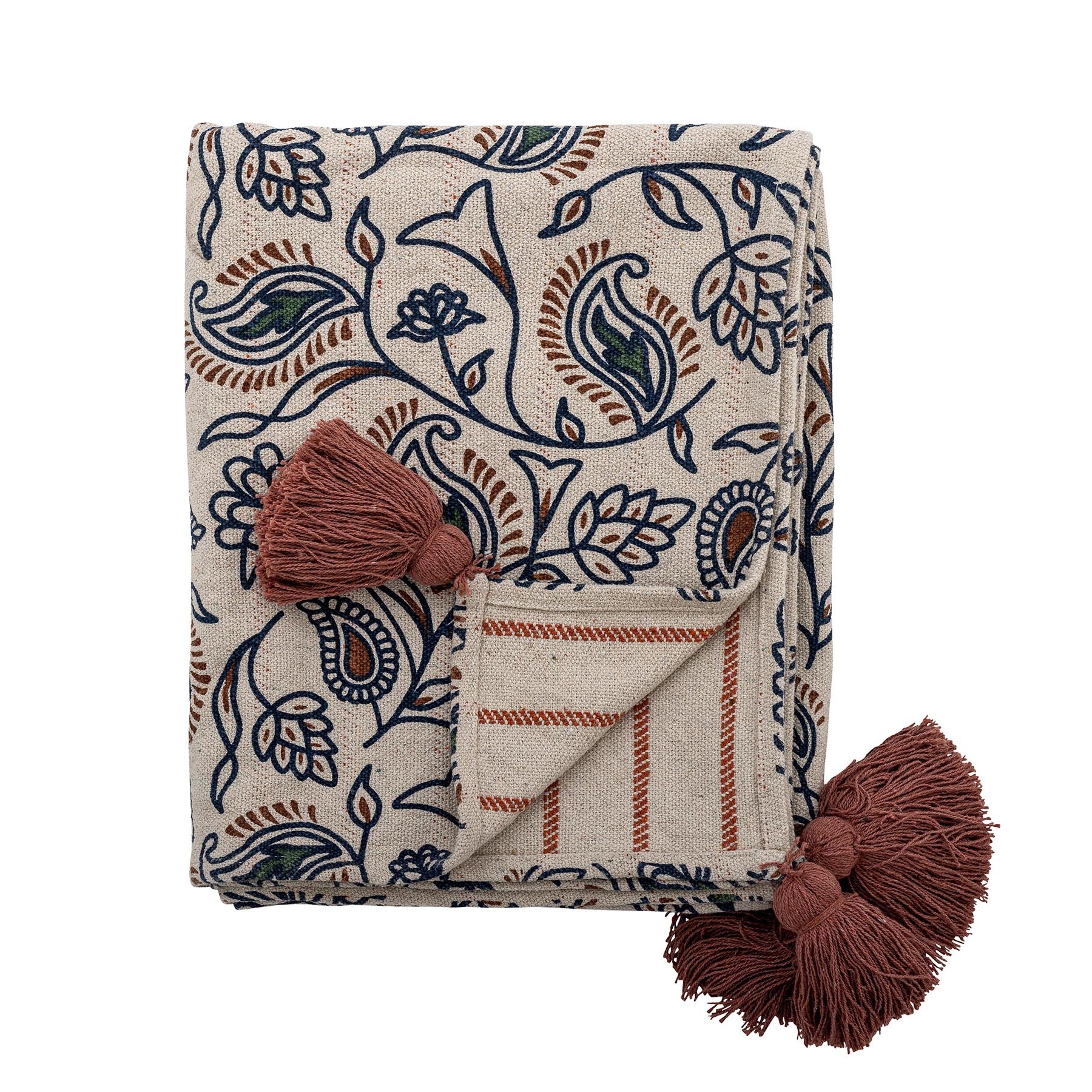 Paisley Decke, Bunt, Recycelte Baumwolle in Multi präsentiert im Onlineshop von KAQTU Design AG. Bettüberwurf ist von Creative Collection