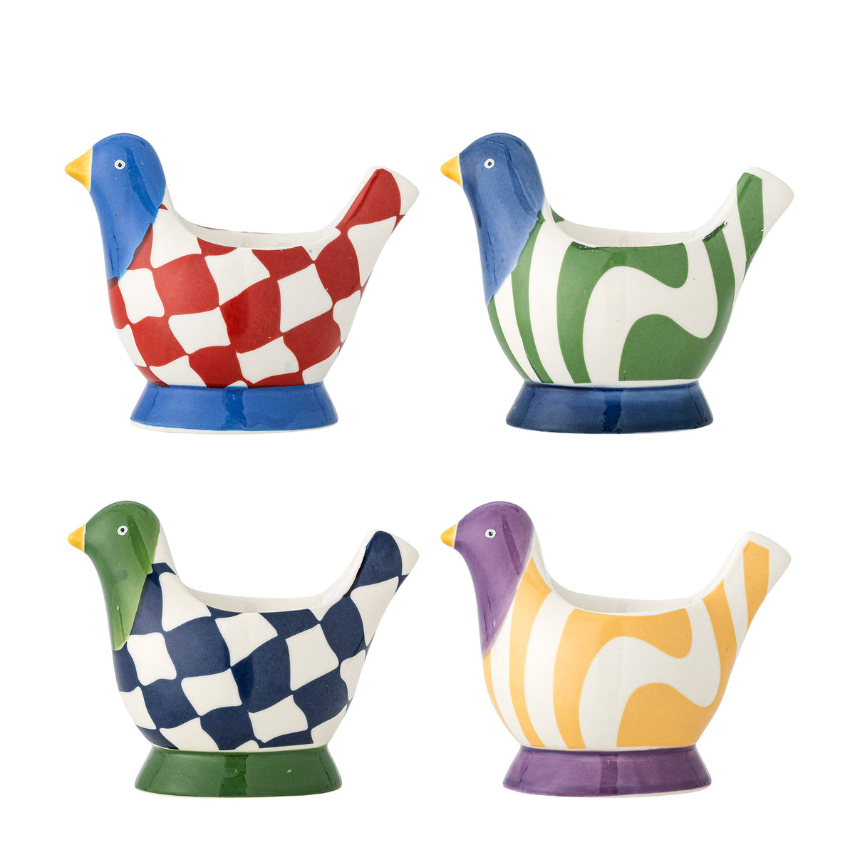 Birdy Eierbecher, Bunt, Steingut in Multi präsentiert im Onlineshop von KAQTU Design AG. Eierbecher ist von Bloomingville