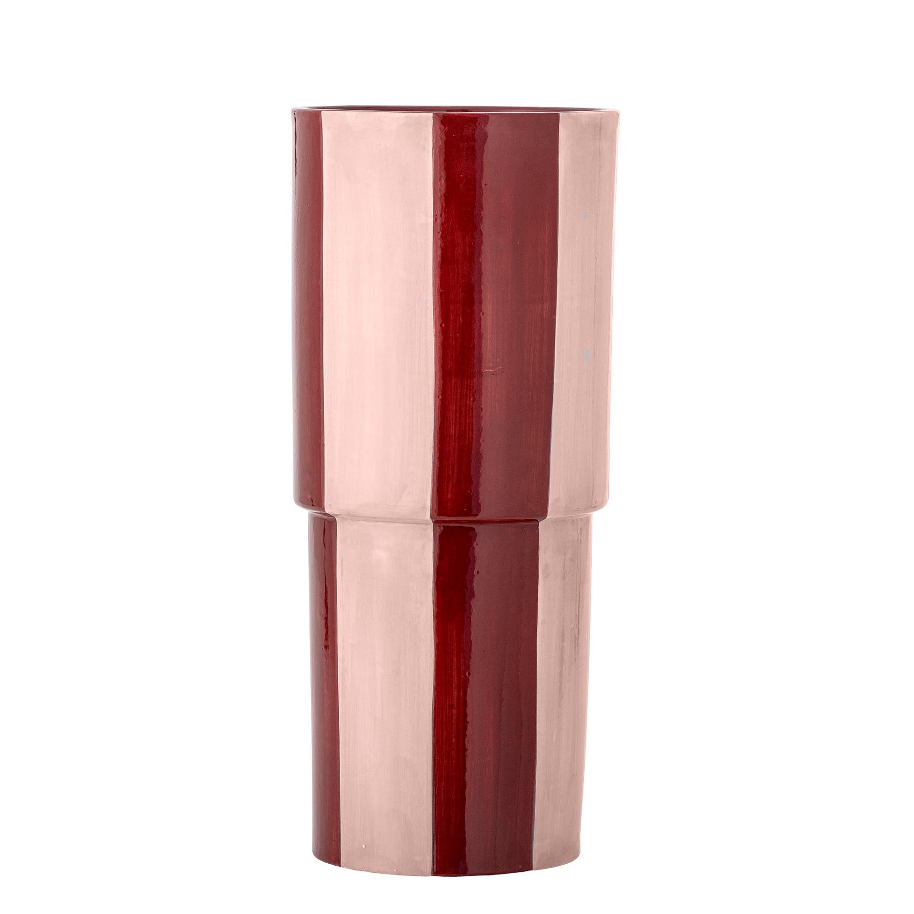 Floki Vase, Rot, Steingut in Red präsentiert im Onlineshop von KAQTU Design AG. Vase ist von Bloomingville
