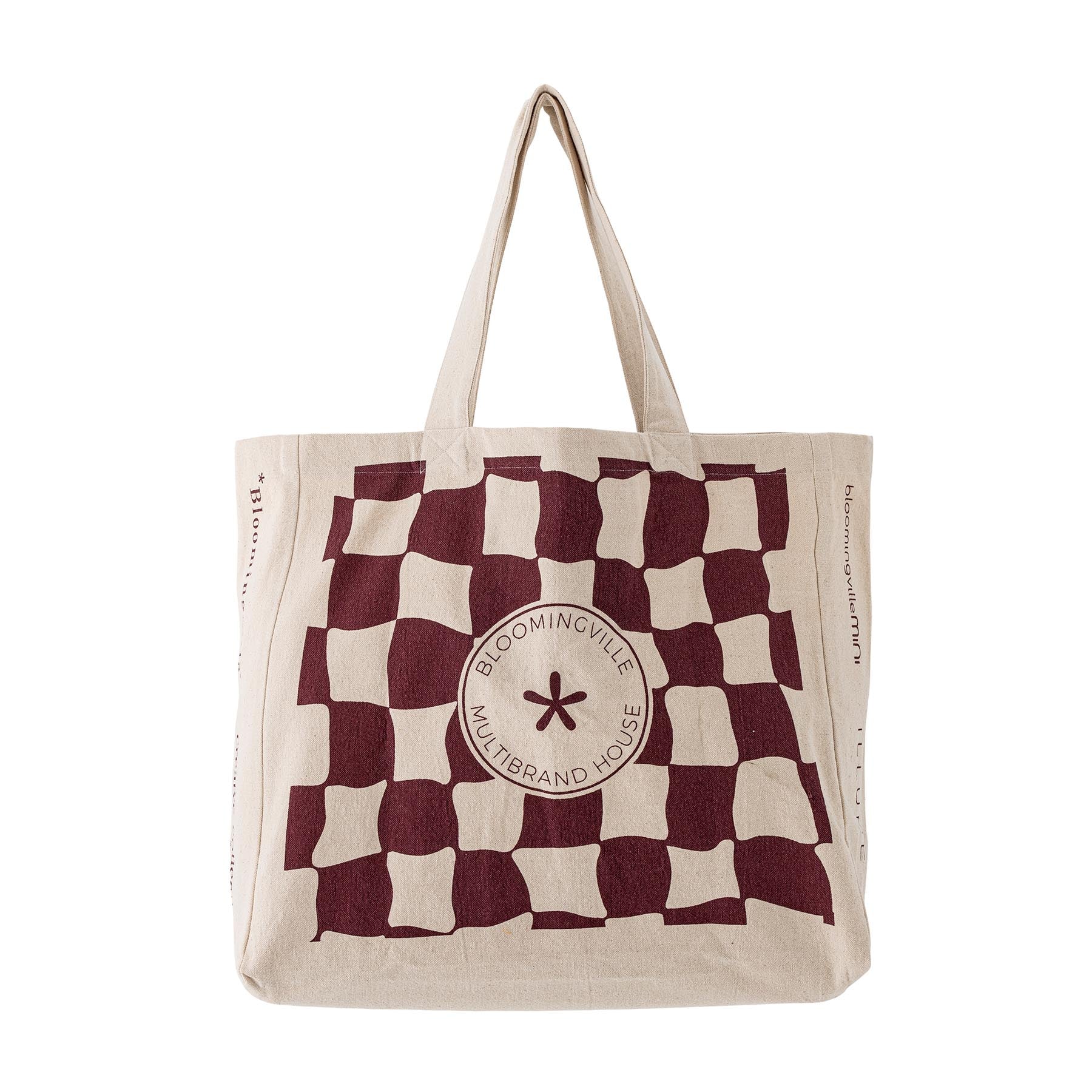 Check Einkaufstasche, Rot, Baumwolle OEKO-TEX® in Red präsentiert im Onlineshop von KAQTU Design AG. Tasche ist von Bloomingville