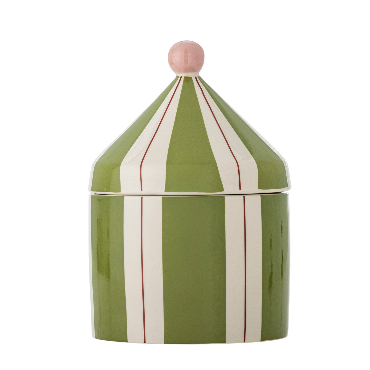 Cimmi Gefäss mit Deckel, Grün, Steingut in Green präsentiert im Onlineshop von KAQTU Design AG. Kanne ist von Bloomingville Mini