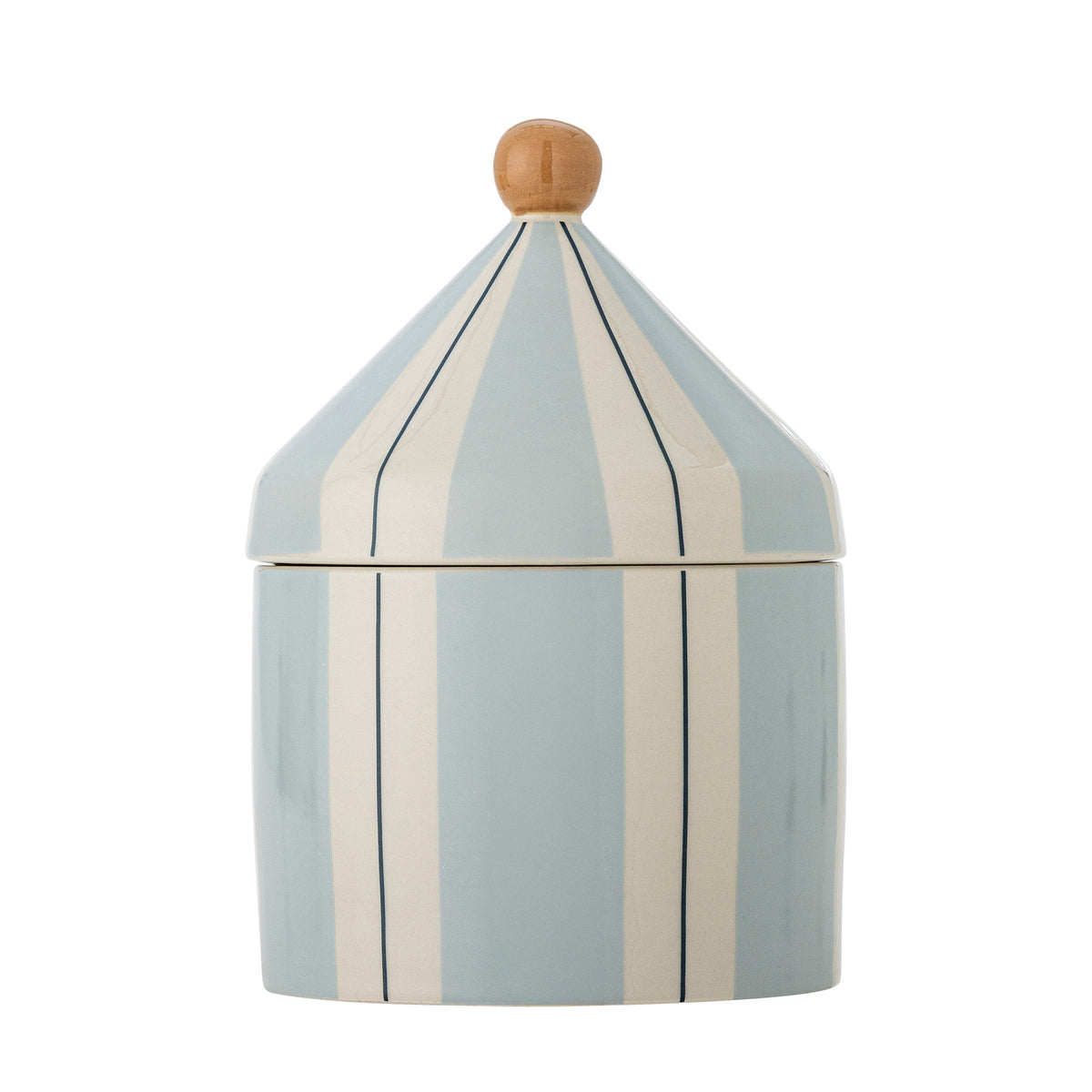 Cimmi Gefäss mit Deckel, Blau, Steingut in Blue präsentiert im Onlineshop von KAQTU Design AG. Kanne ist von Bloomingville Mini