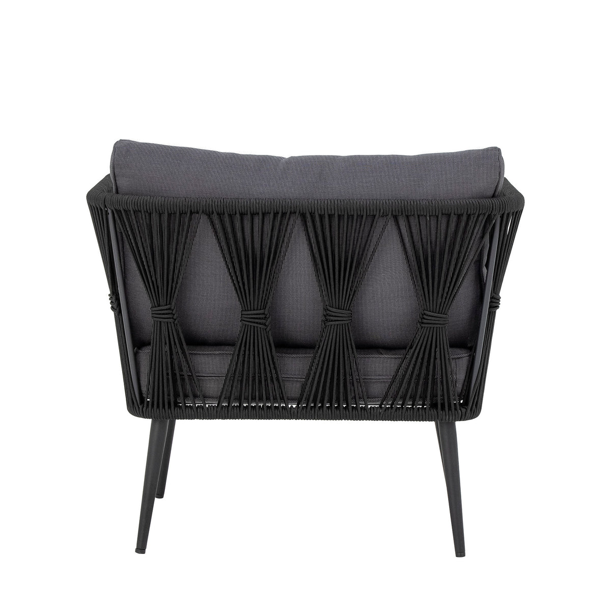Pavone Loungesessel, Schwarz, Metall in Black präsentiert im Onlineshop von KAQTU Design AG. Outdoor-Sessel mit Armlehnen ist von Bloomingville