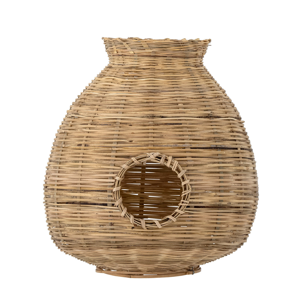 Ottine Laterne mit Glas, Natur, Bambus in Natur präsentiert im Onlineshop von KAQTU Design AG. Laterne ist von Bloomingville