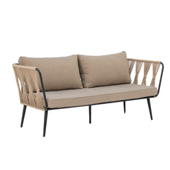 Pavone Sofa, Braun, Metall