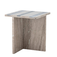 Table d'appoint Clea, marron, marbre