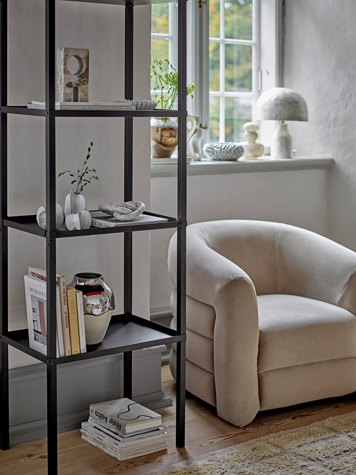 Joel Loungesessel, Grau, Polyester in Grau präsentiert im Onlineshop von KAQTU Design AG. Sessel ist von Bloomingville