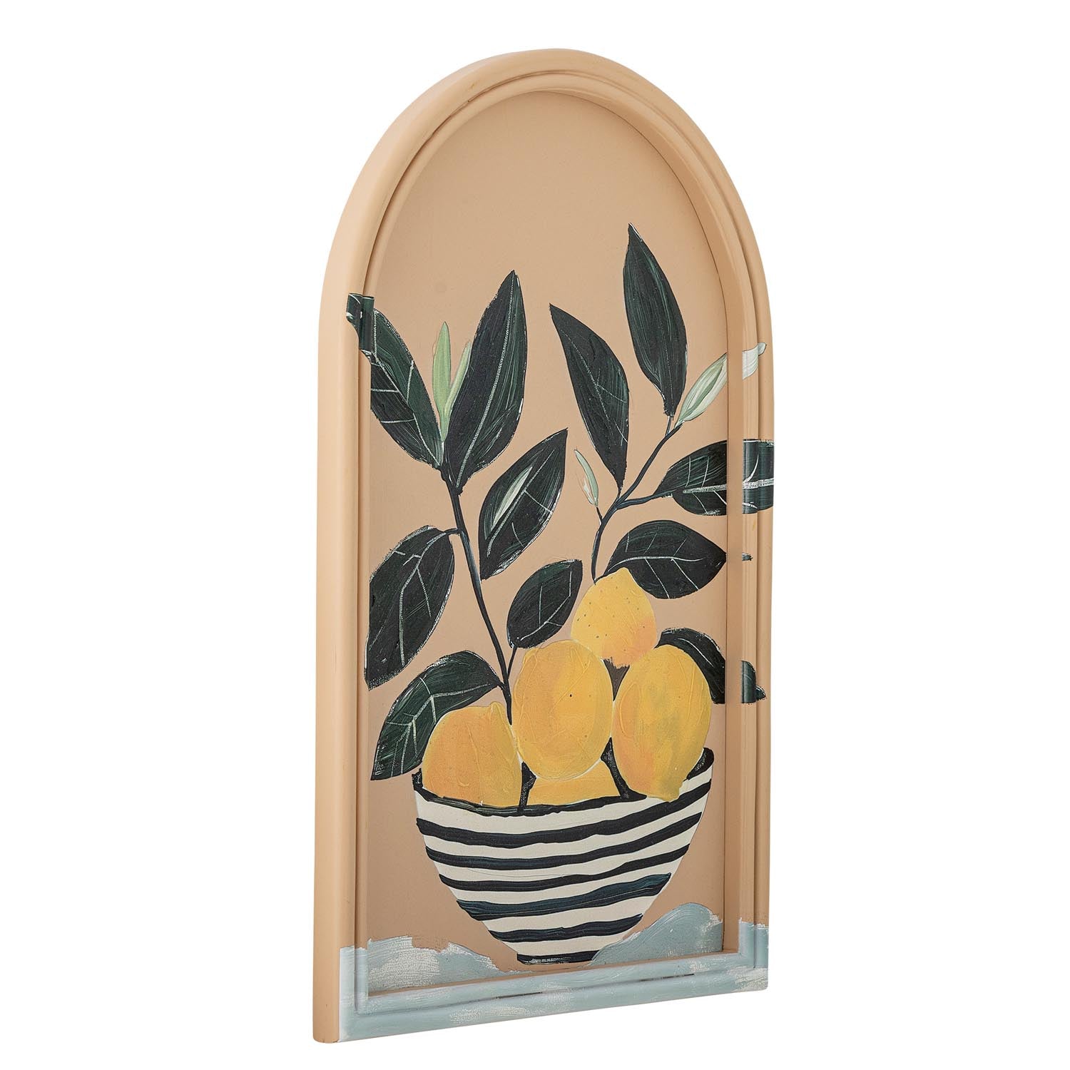 Limone Illustration mit Rahmen, Gelb, MDF in Gelb präsentiert im Onlineshop von KAQTU Design AG. Bild ist von Creative Collection