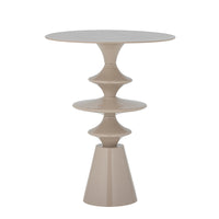 Samio Beistelltisch, Beige, Aluminium