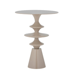 Samio Beistelltisch, Beige, Aluminium