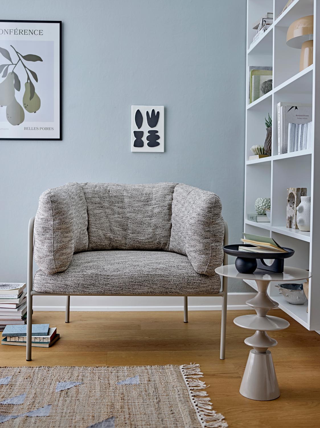 Samio Beistelltisch, Natur, Aluminium in Nature präsentiert im Onlineshop von KAQTU Design AG. Standregal ist von Bloomingville