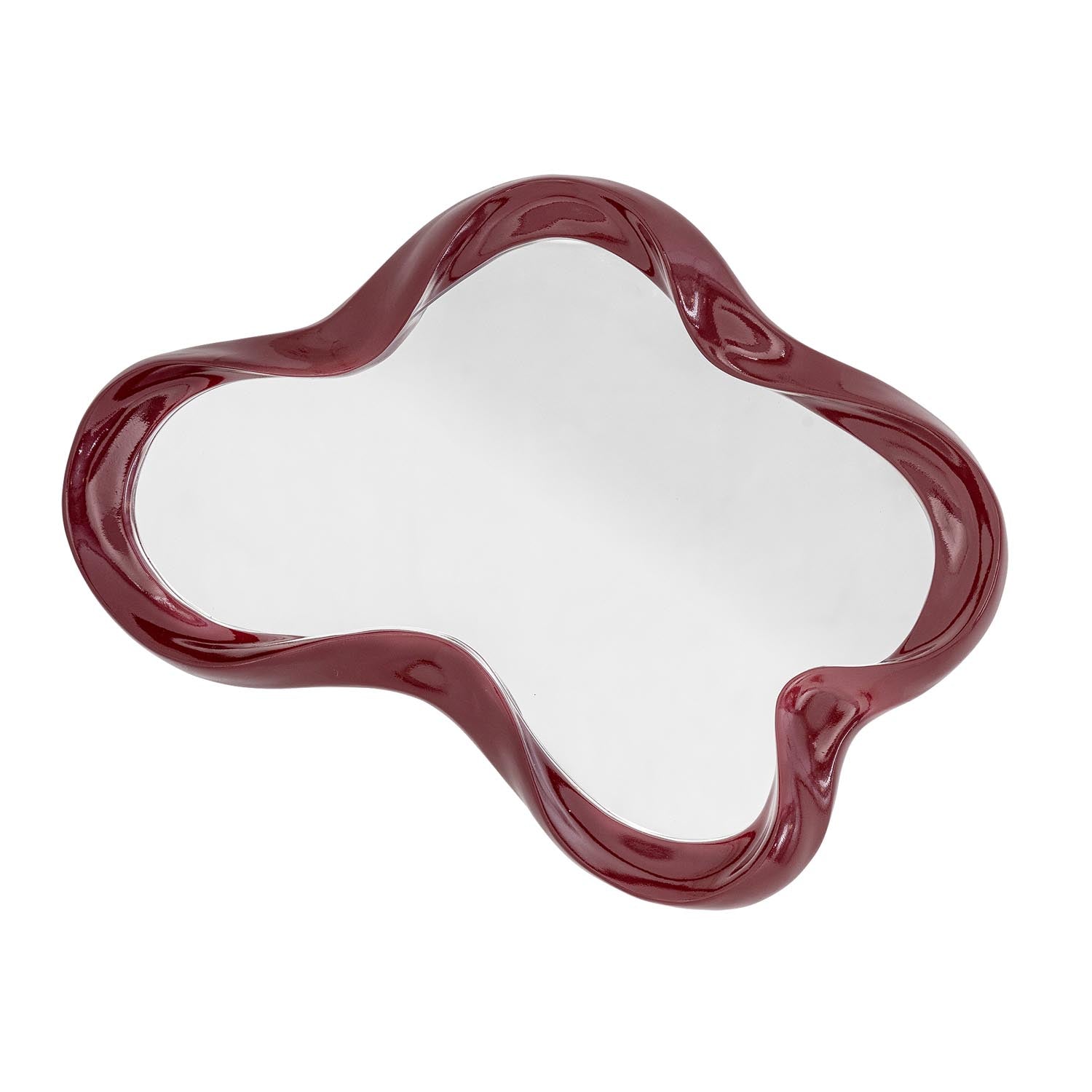 Violeta Wand-Spiegel, Rot, Polyresin in Rot präsentiert im Onlineshop von KAQTU Design AG. Tischspiegel ist von Bloomingville