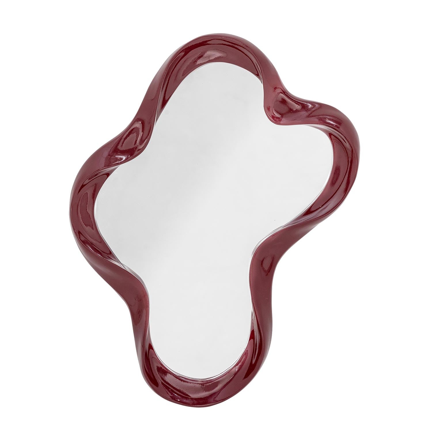 Violeta Wand-Spiegel, Rot, Polyresin in Rot präsentiert im Onlineshop von KAQTU Design AG. Tischspiegel ist von Bloomingville