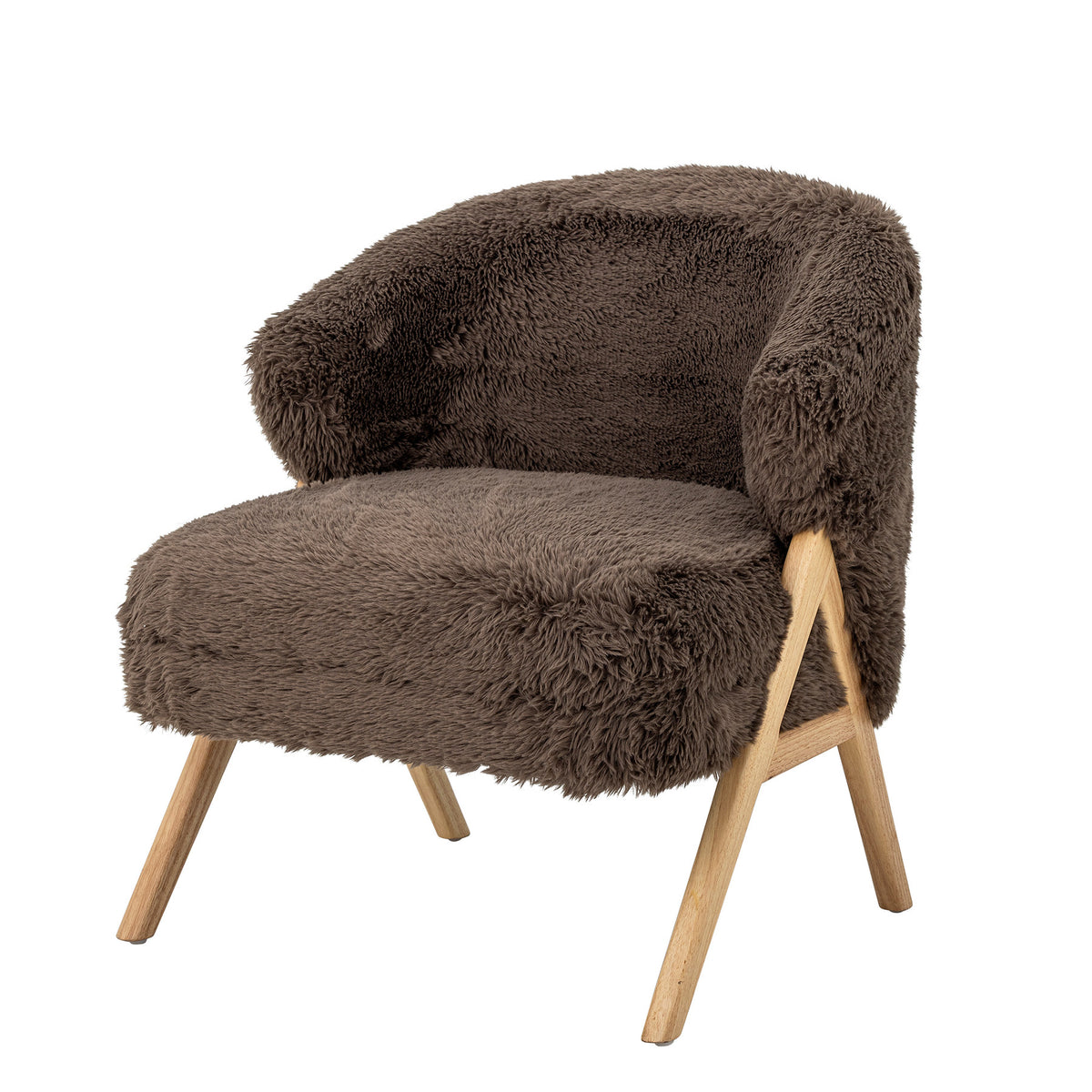 Camino Loungesessel, Braun, FSC®100%, Gummibaumholz von Bloomingville
