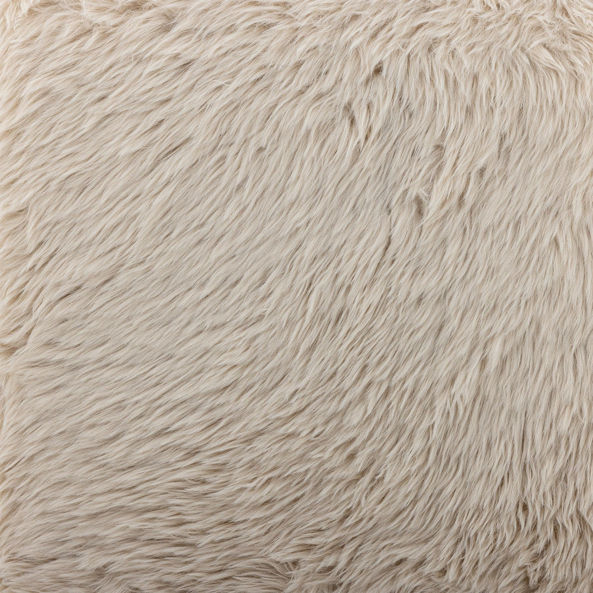 Hocker Bobbie von Bloomingville mit hellem Bouclé-Bezug aus Polyester auf Beinen
