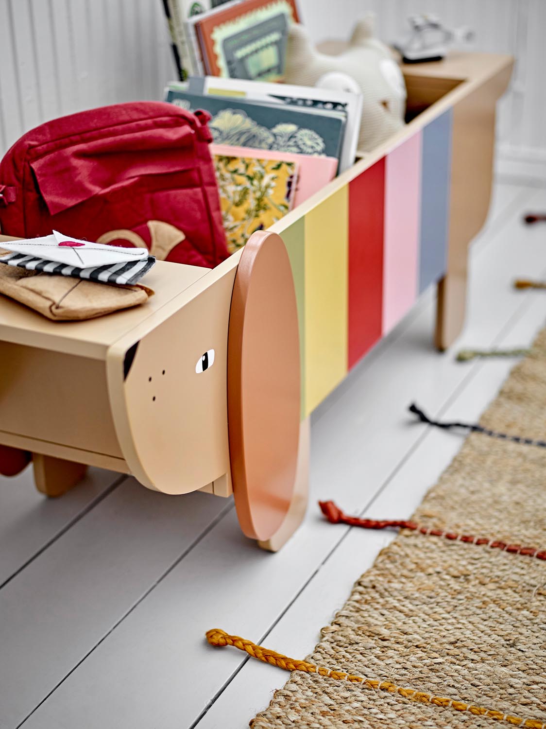 Charlie Bücherständer, Bunt, FSC®100%, MDF in Multi präsentiert im Onlineshop von KAQTU Design AG. Bücherregal ist von Bloomingville Mini