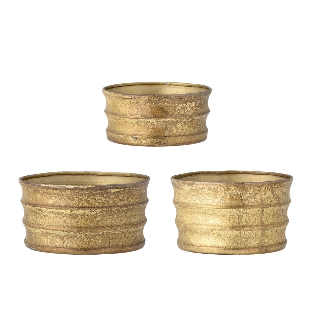 Lucilla Blumentopf, Gold, Metall in Gold präsentiert im Onlineshop von KAQTU Design AG. Blumentopf ist von Bloomingville
