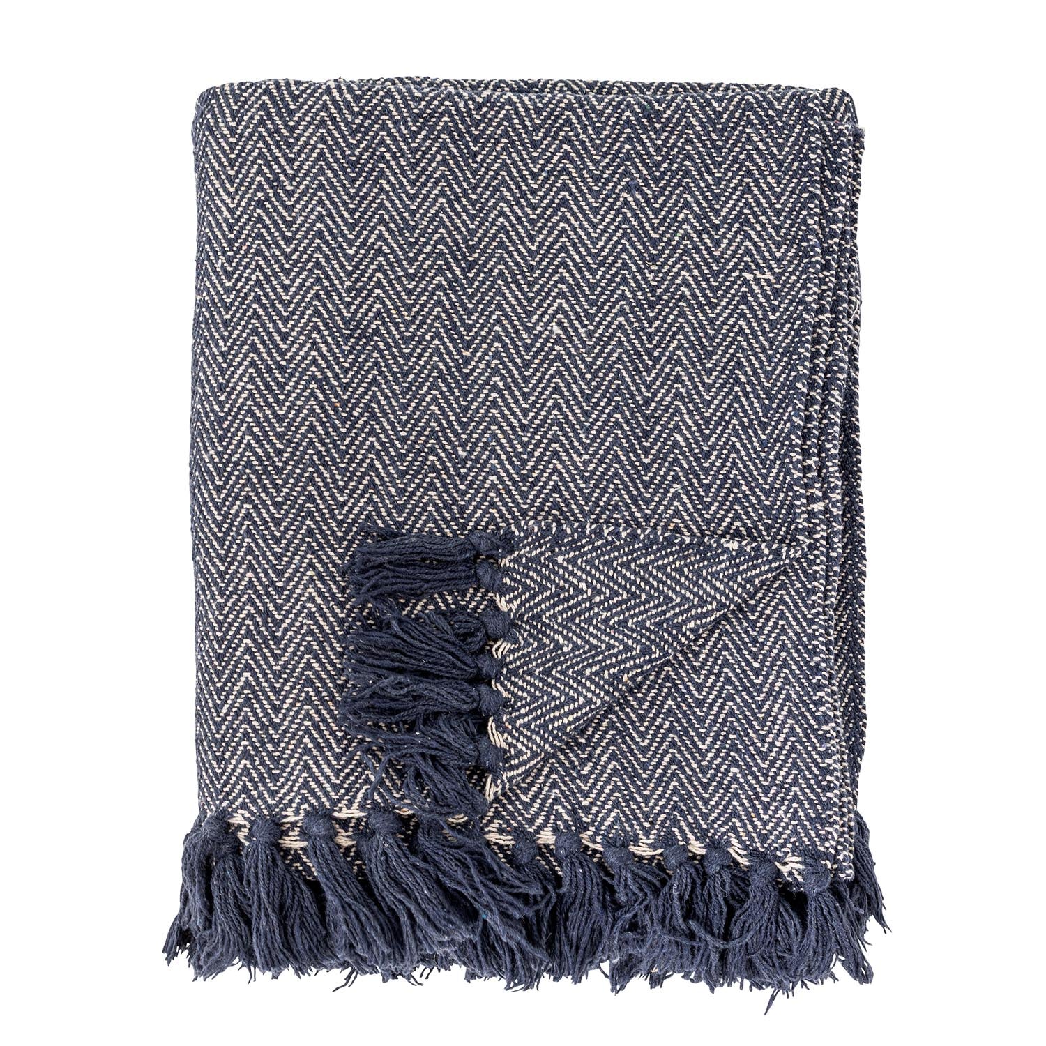 Herringbone ceiling, black, recycled cotton