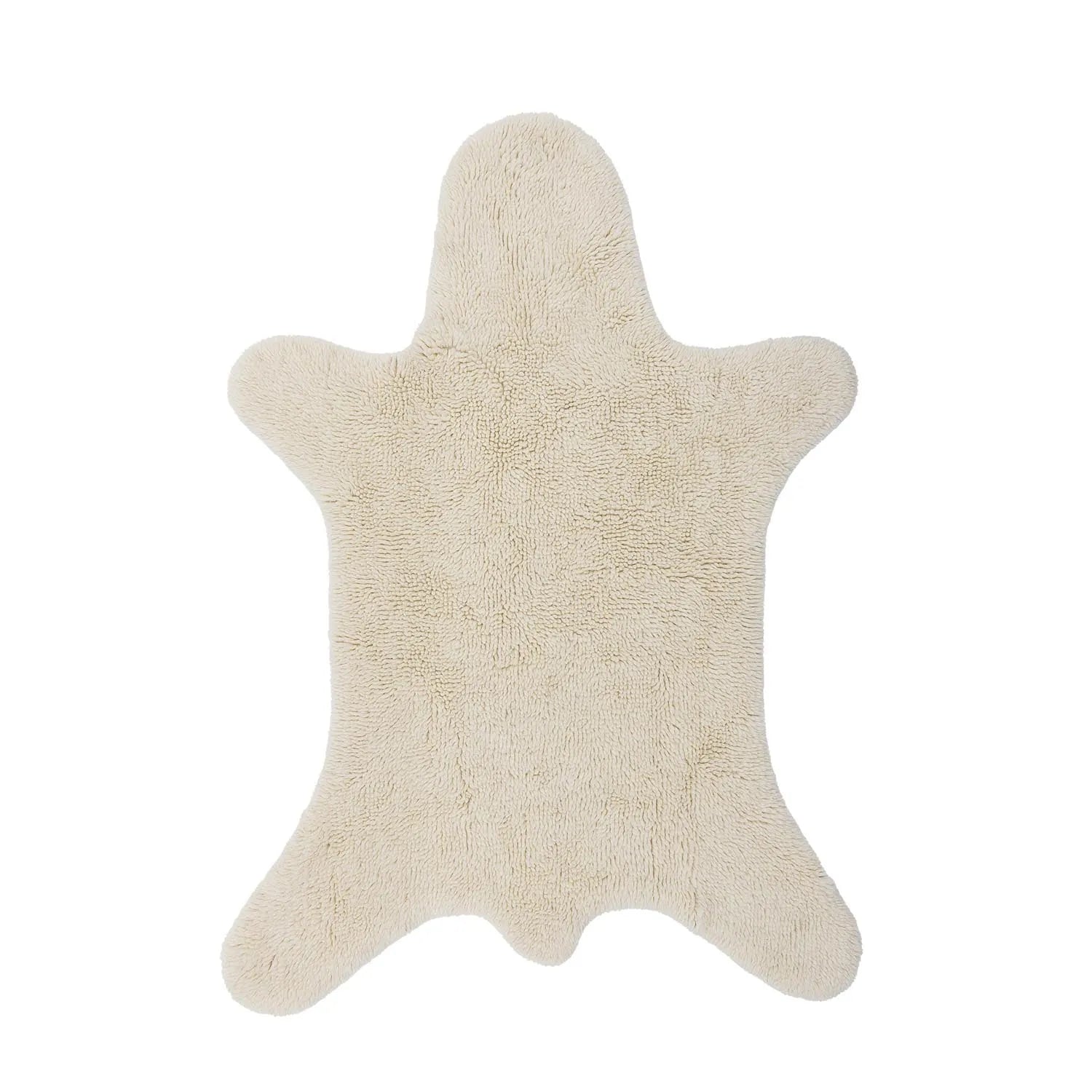 Bear Teppich, Weiß, Wolle in Weiß präsentiert im Onlineshop von KAQTU Design AG. Teppich ist von Bloomingville Mini