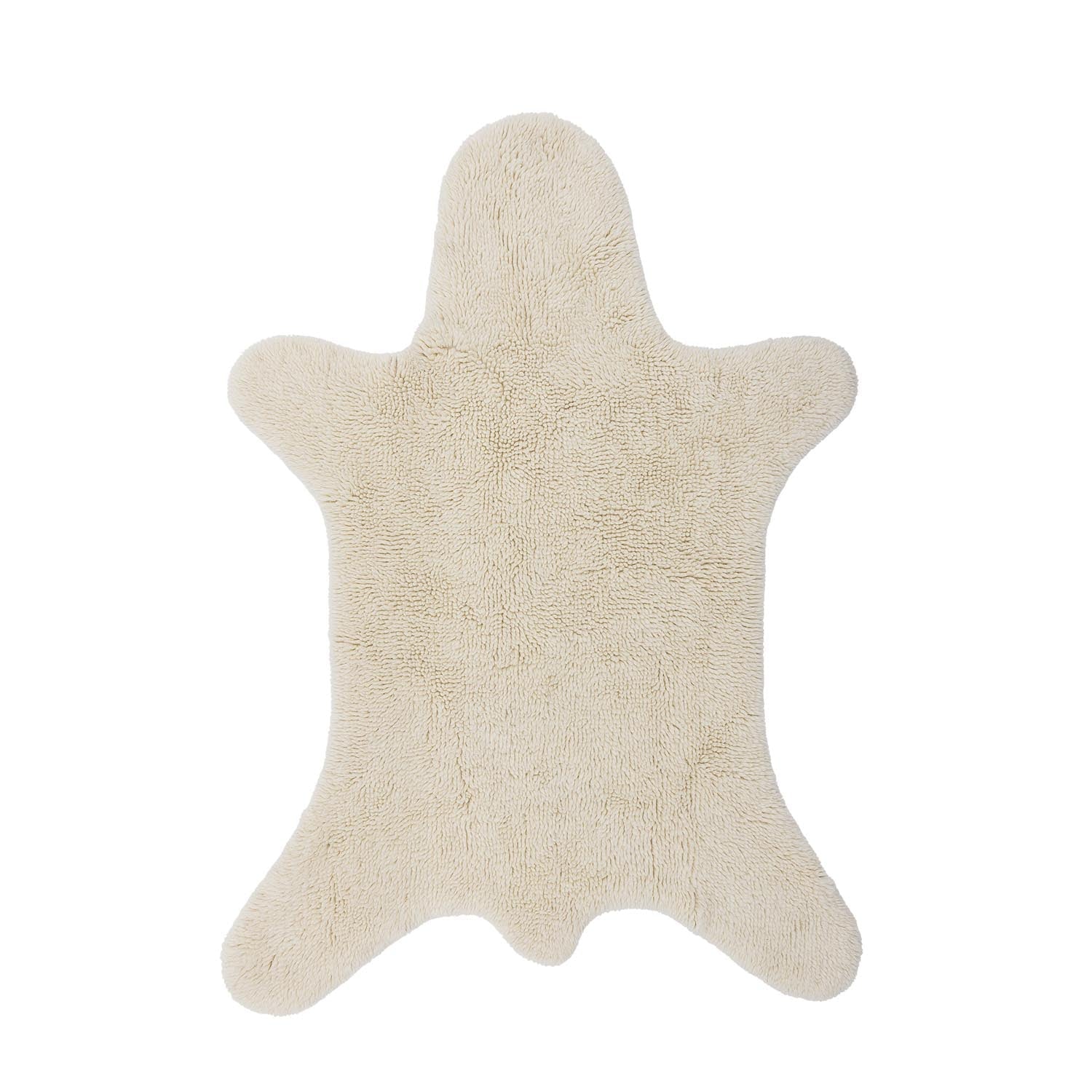 Bear Teppich, Weiß, Wolle in Weiß präsentiert im Onlineshop von KAQTU Design AG. Teppich ist von Bloomingville Mini