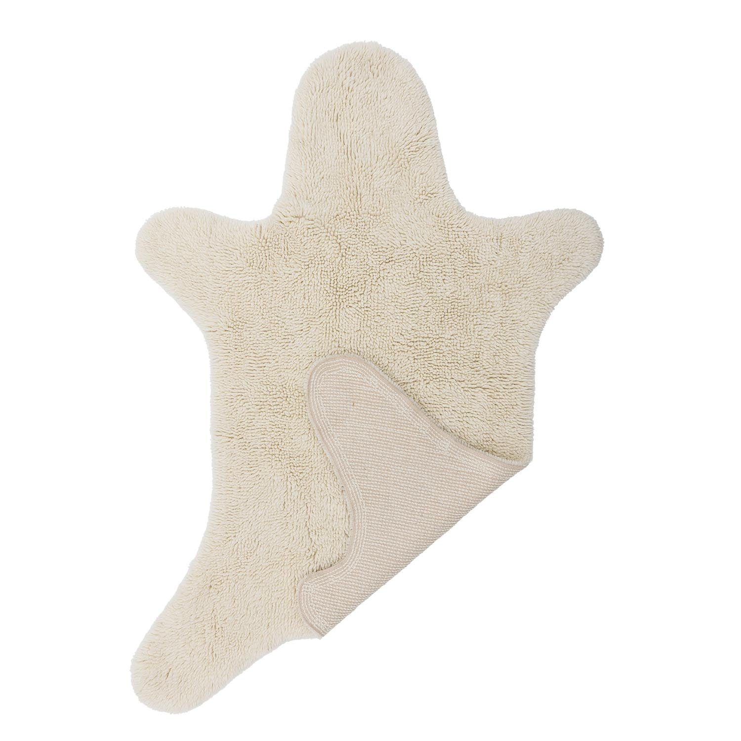 Bear Teppich, Weiß, Wolle in Weiß präsentiert im Onlineshop von KAQTU Design AG. Teppich ist von Bloomingville Mini