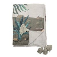 Peacock blanket, green, polyester