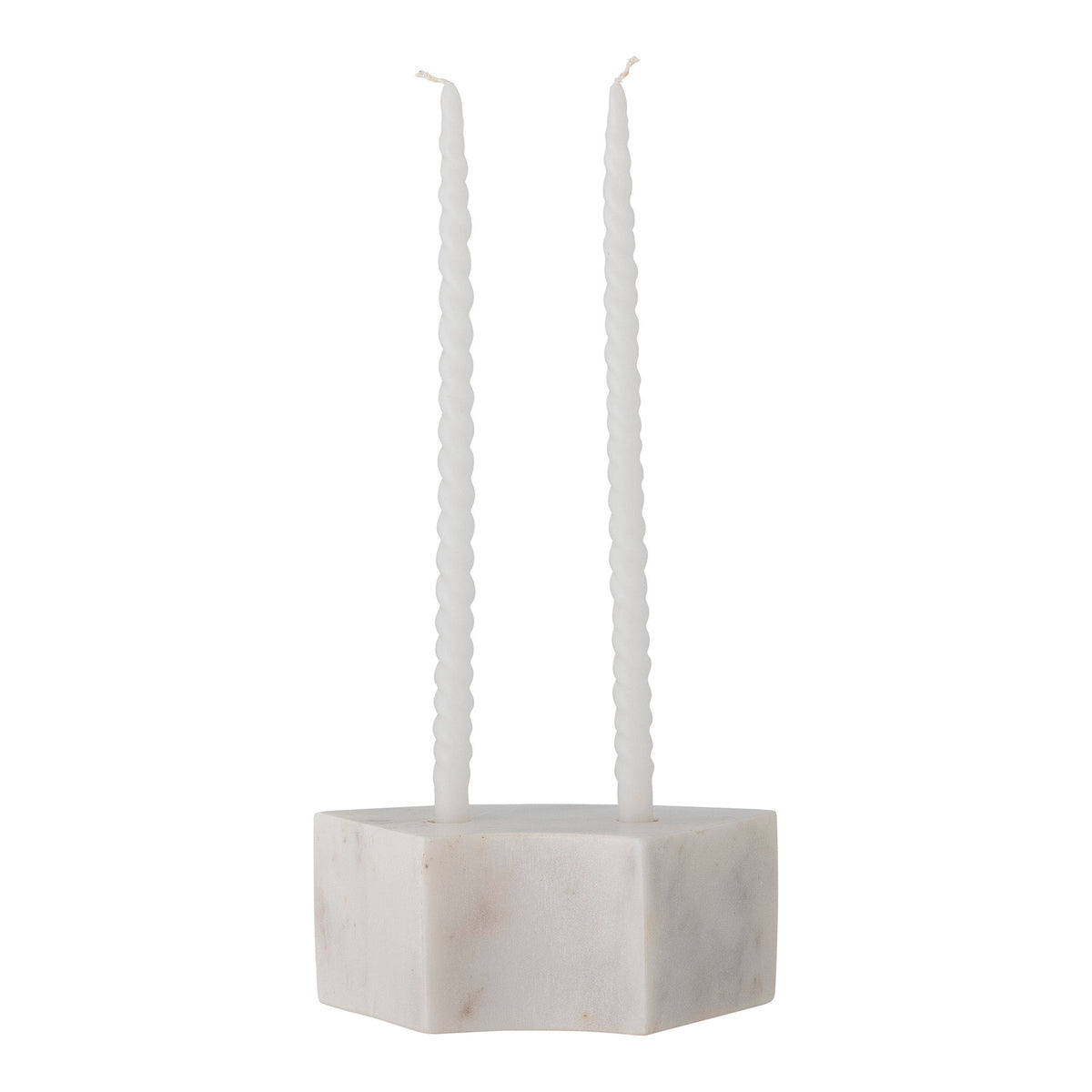 Florida Kerzenhalter, Weiss, Marmor in Weiss präsentiert im Onlineshop von KAQTU Design AG. Kerzenständer ist von Bloomingville