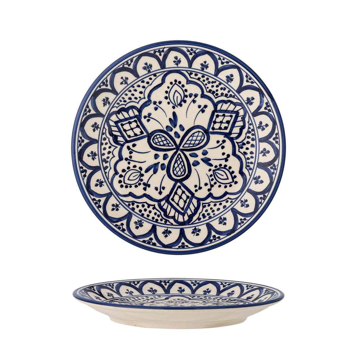 Karlie Teller, Blue, Steingut in Blau präsentiert im Onlineshop von KAQTU Design AG. Teller ist von Creative Collection