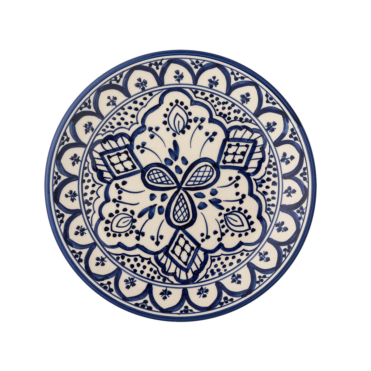Karlie Teller, Blue, Steingut in Blau präsentiert im Onlineshop von KAQTU Design AG. Teller ist von Creative Collection