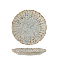 Fleur Teller, Beige, Steingut