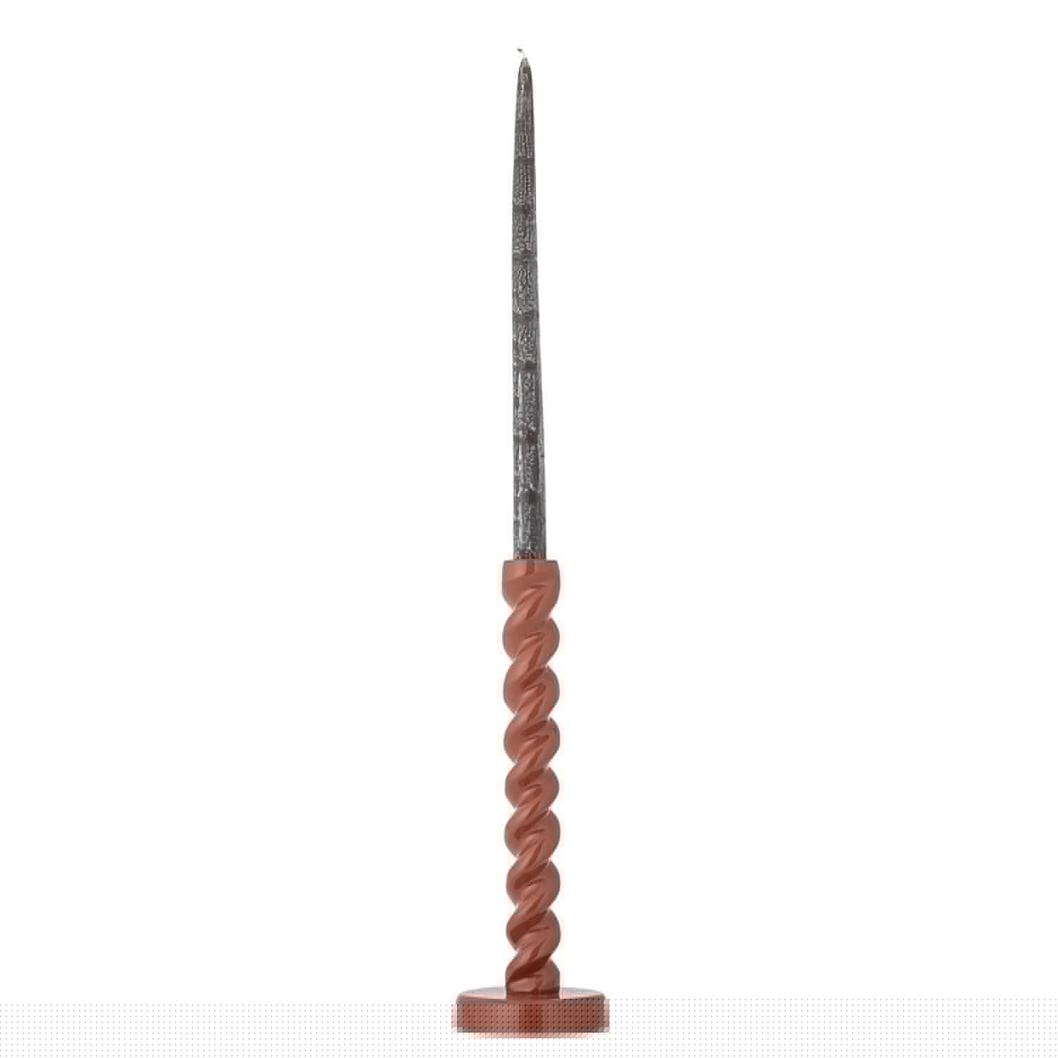Diza Kerzenhalter, Braun, Aluminium in Braun präsentiert im Onlineshop von KAQTU Design AG. Podest ist von Bloomingville