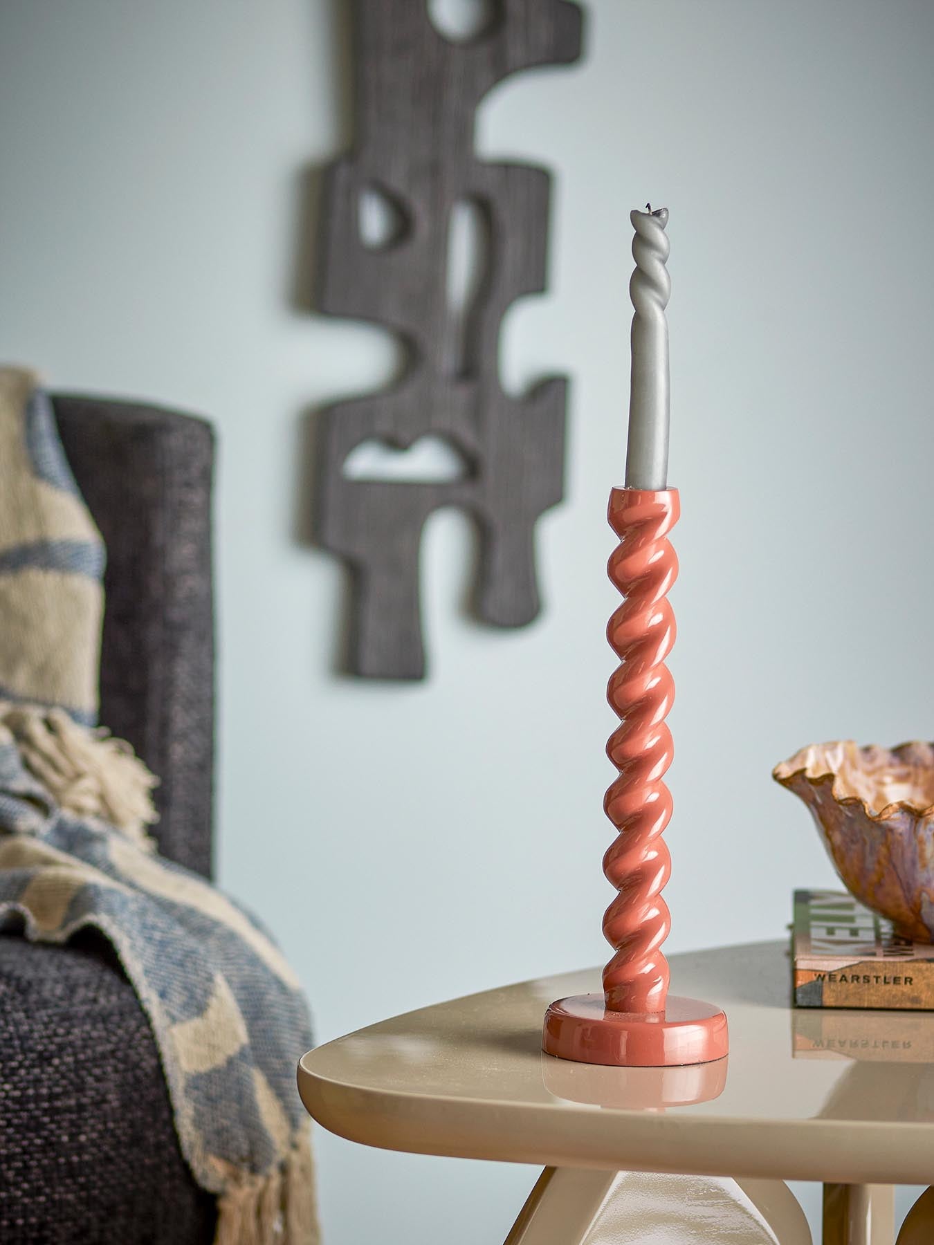 Diza candle holder, <tc>Braun</tc>, aluminum